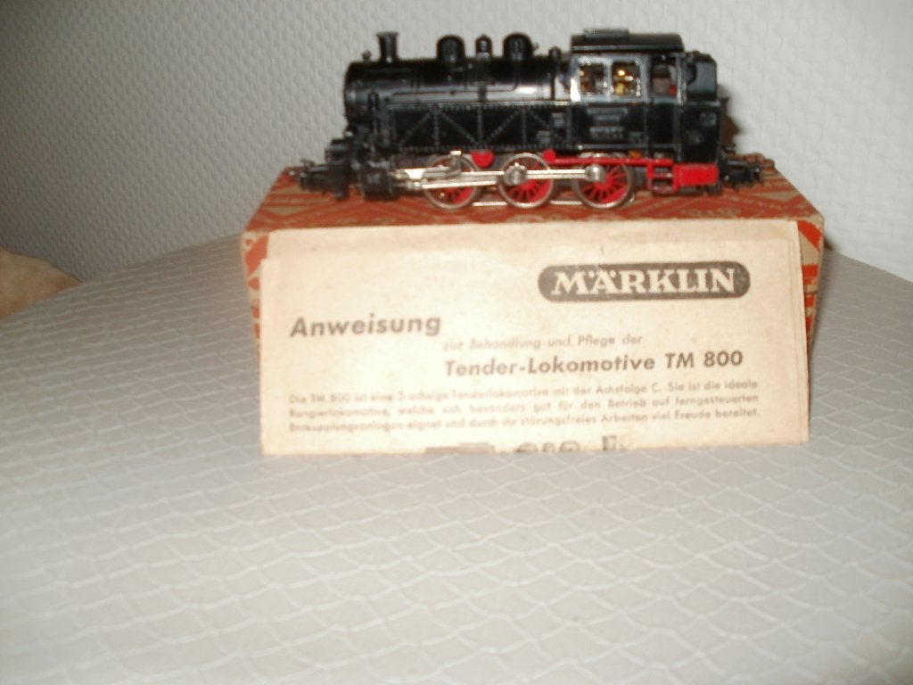 Marklin Ho Stoomlokomotief no 3004 jaren 50 met ovp+boekje., Analogique, Enlèvement ou Envoi, Courant alternatif, Utilisé