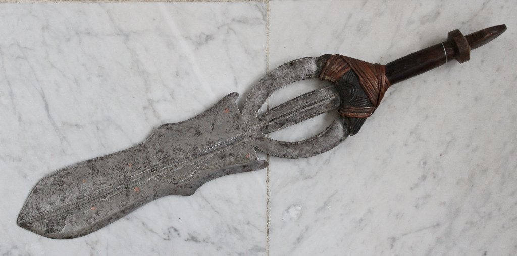 ancienne épée à couteau POTO du CONGO, Fait main, 56 cm, Afrique, Enlèvement ou Envoi