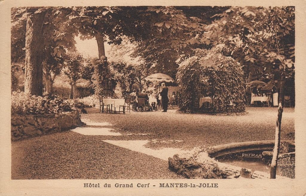 1910 - FRANCE - Mantes-la-Jolie : Hotel du Grand Cerf, Envoi, Avant 1920, Non affranchie, France