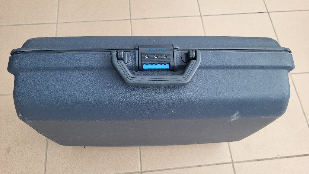 Valise Samsonite Oyster Madeira Bleue 59x46x20cm, Enlèvement, Utilisé, Plastique dur
