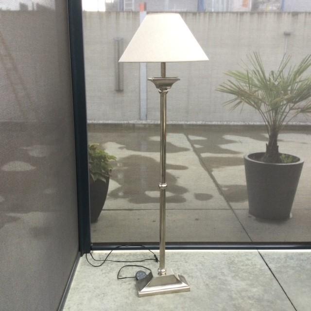Zeer mooie landelijke chrome vloerlamp, Huis en Inrichting, Ophalen, Gebruikt