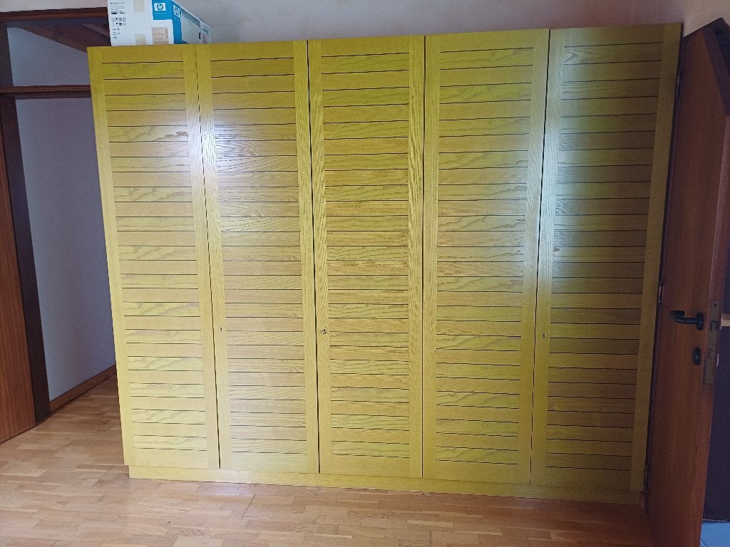 Kleerkast, Avec tablette(s), 200 cm ou plus, Hout groen, Enlèvement