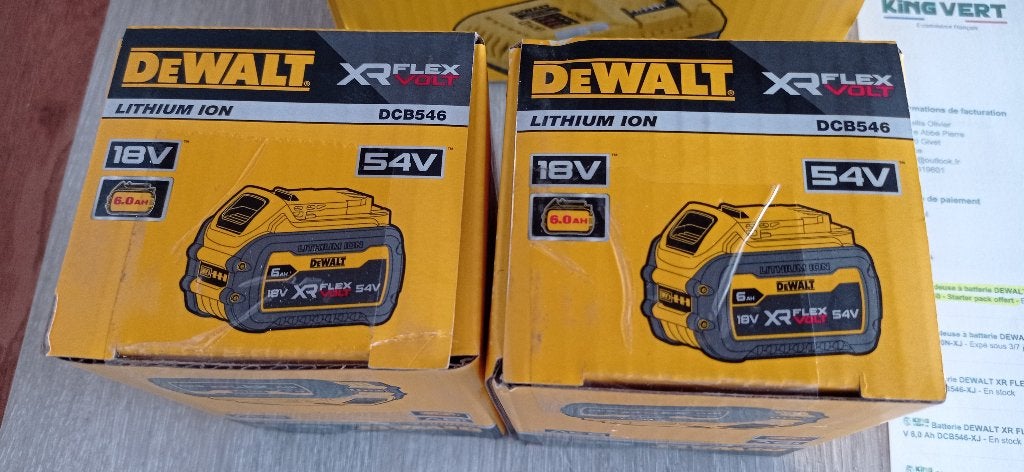 Batterie neuve DEWALT DCB546 XR Flexvolt 18v-54v 6Ah., Bricolage & Construction, Outillage | Outillage à main, Enlèvement ou Envoi