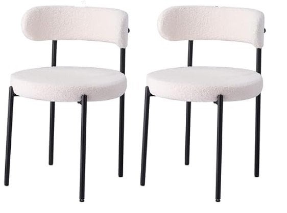 2 chaises de salle à manger blanches - neuves, Enlèvement, Neuf, Blanc, Deux