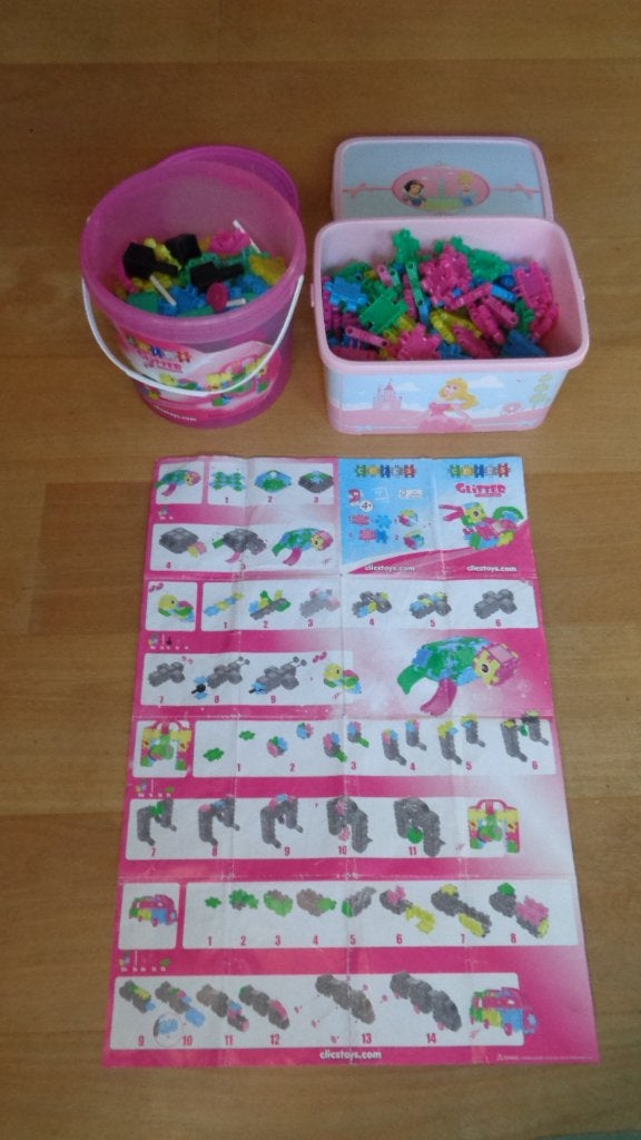 2 Boxen met 330 glitter clics, Kinderen en Baby's, Ophalen, Zo goed als nieuw, Overige merken