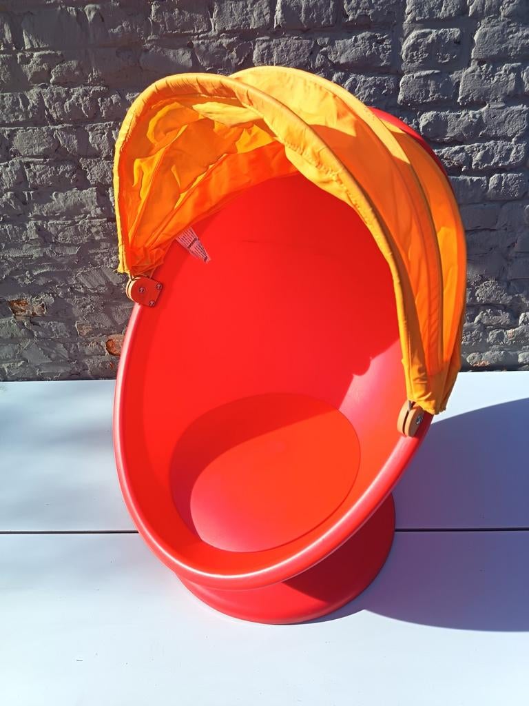 IKEA LÖMSK draaifauteuil voor kinderen rood/oranje, Ophalen