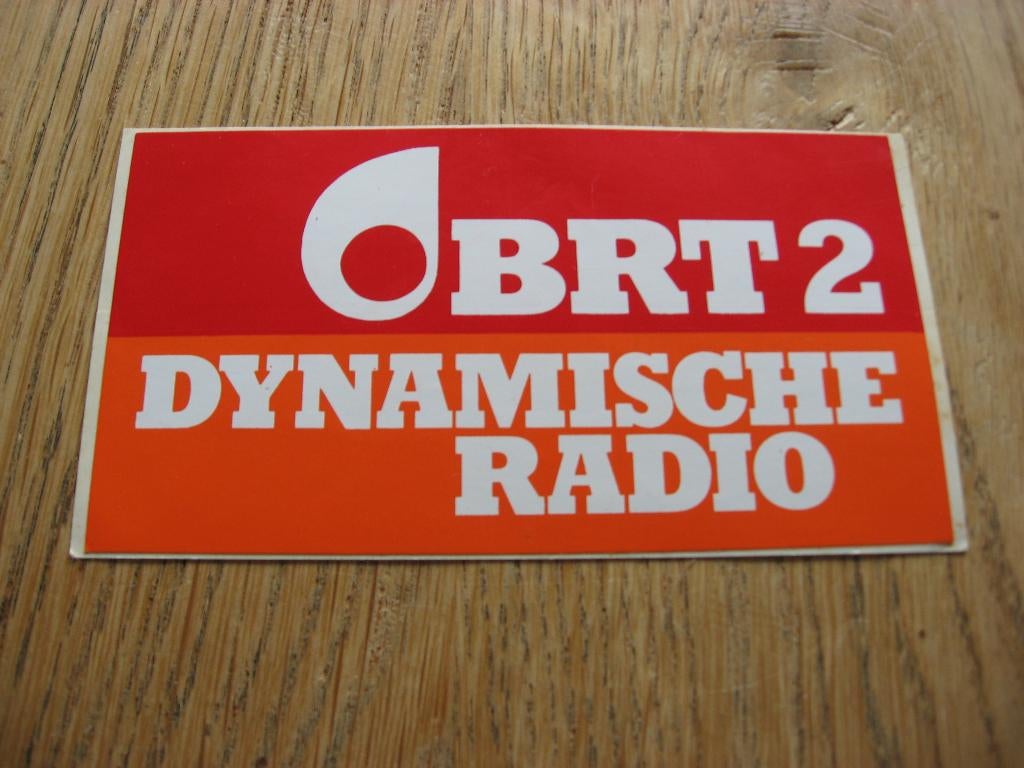 Sticker BRT2 Dynamische Radio, Ophalen of Verzenden, Nieuw, Film, Tv of Omroep