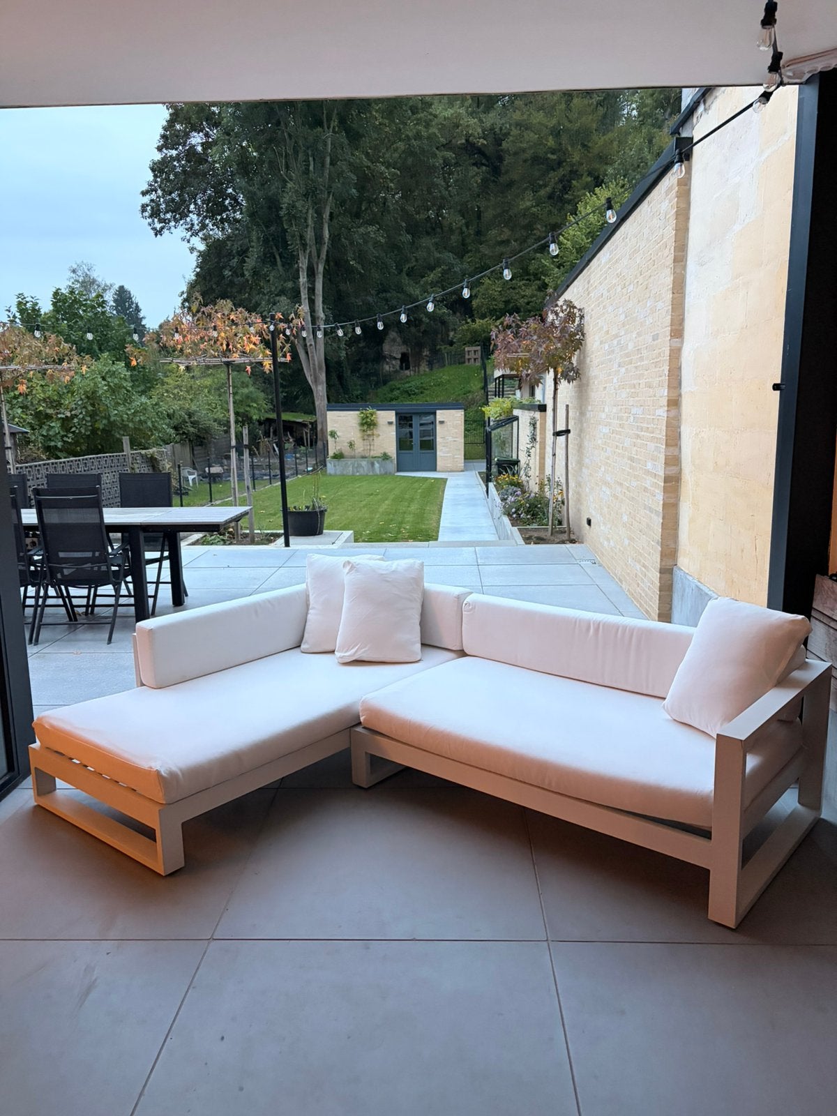 Lounge set, Ophalen, 5 zitplaatsen, Bank, Aluminium