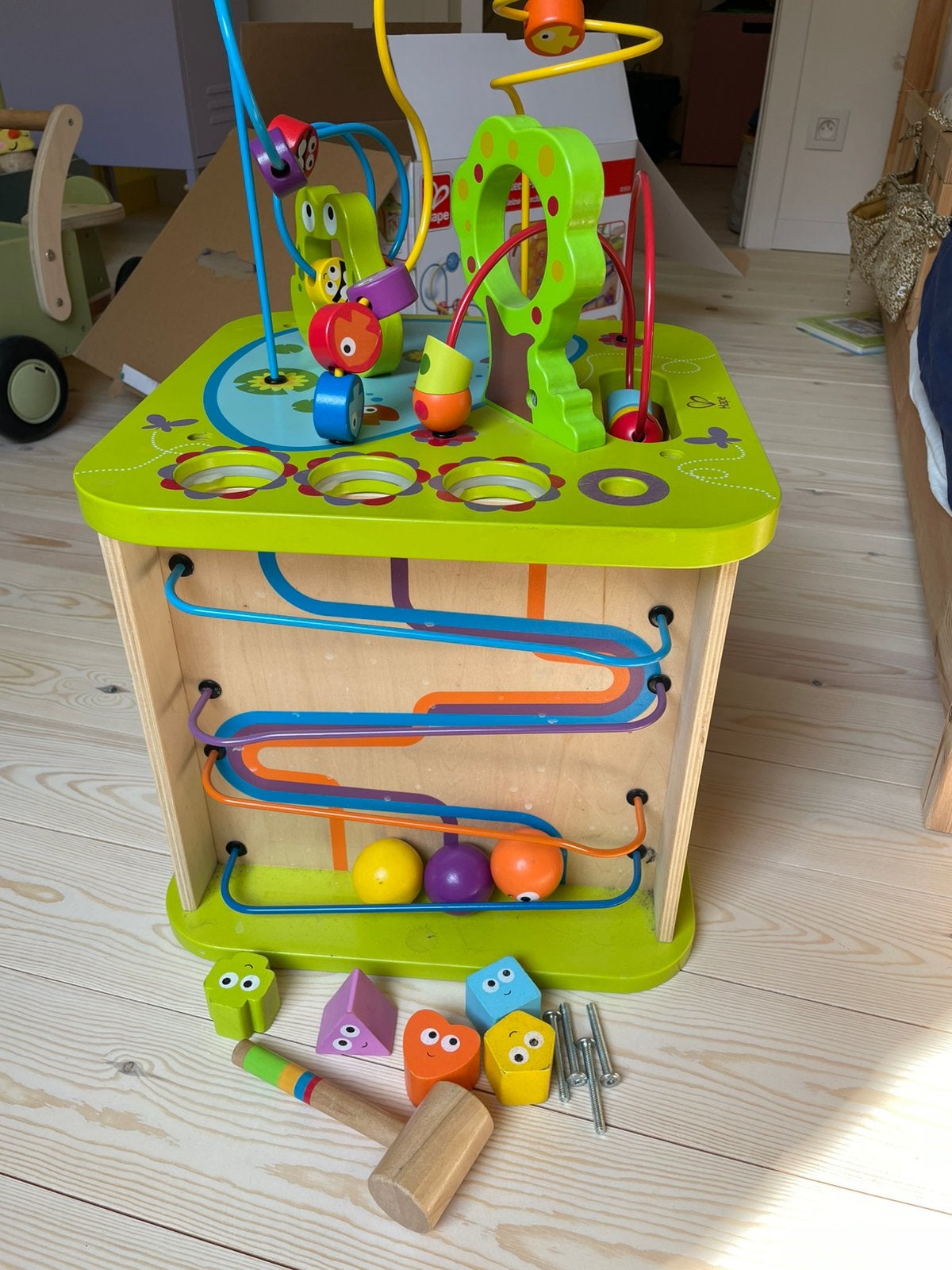 Hape houten activiteitenkubus, Ophalen, Gebruikt