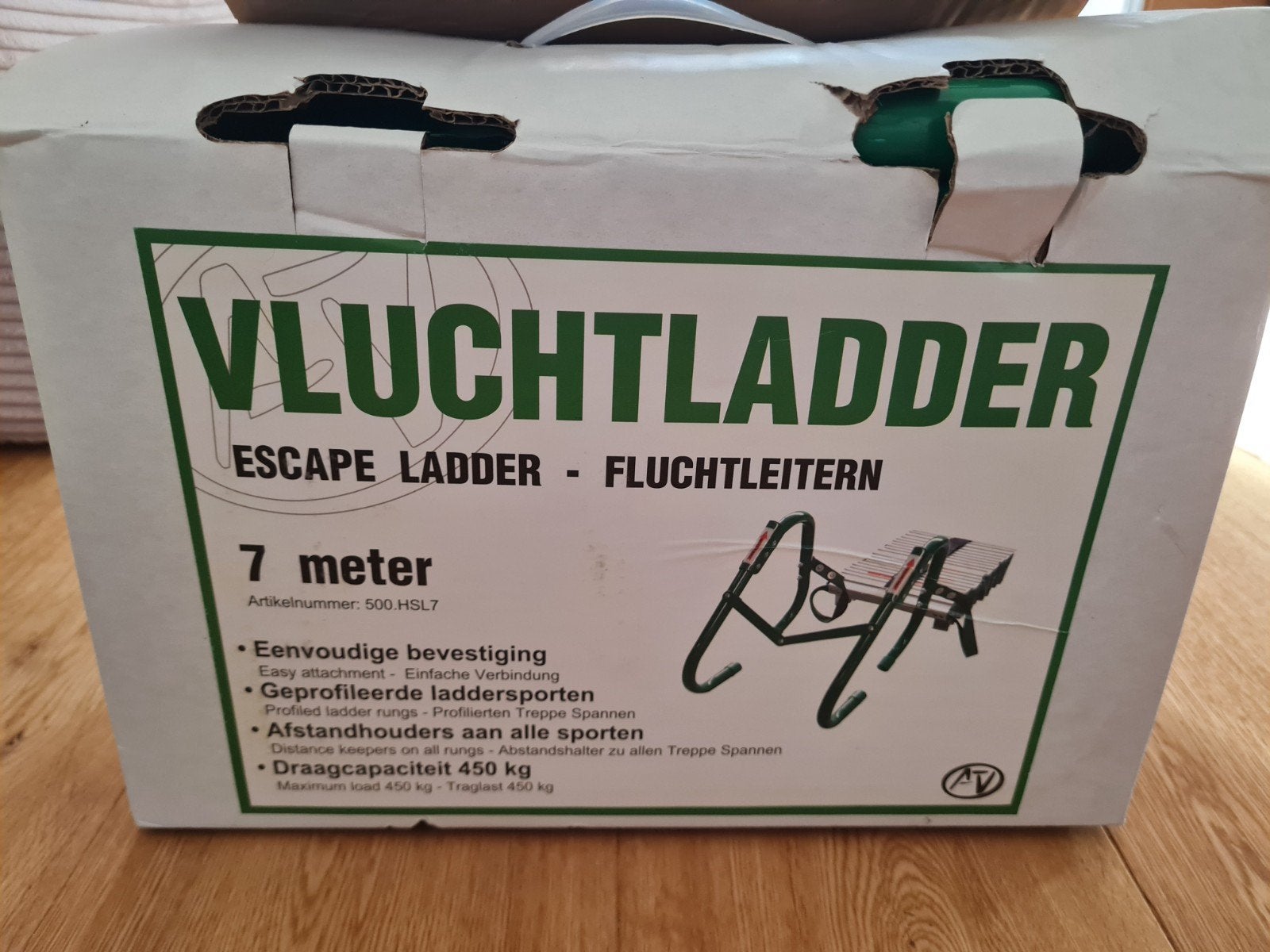 vluchtladder brandladder 7m, Ophalen