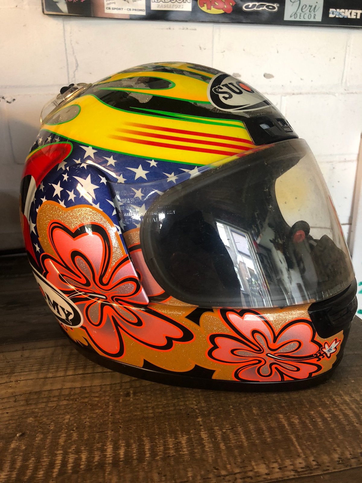 Suomy flower aitrix, Motoren, Ophalen of Verzenden, Tweedehands, Integraalhelm, Overige merken