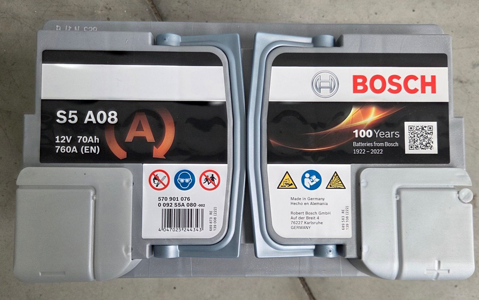 BOSCH S5A08 760A 70Ah 12V startaccu, Ophalen, Nieuw