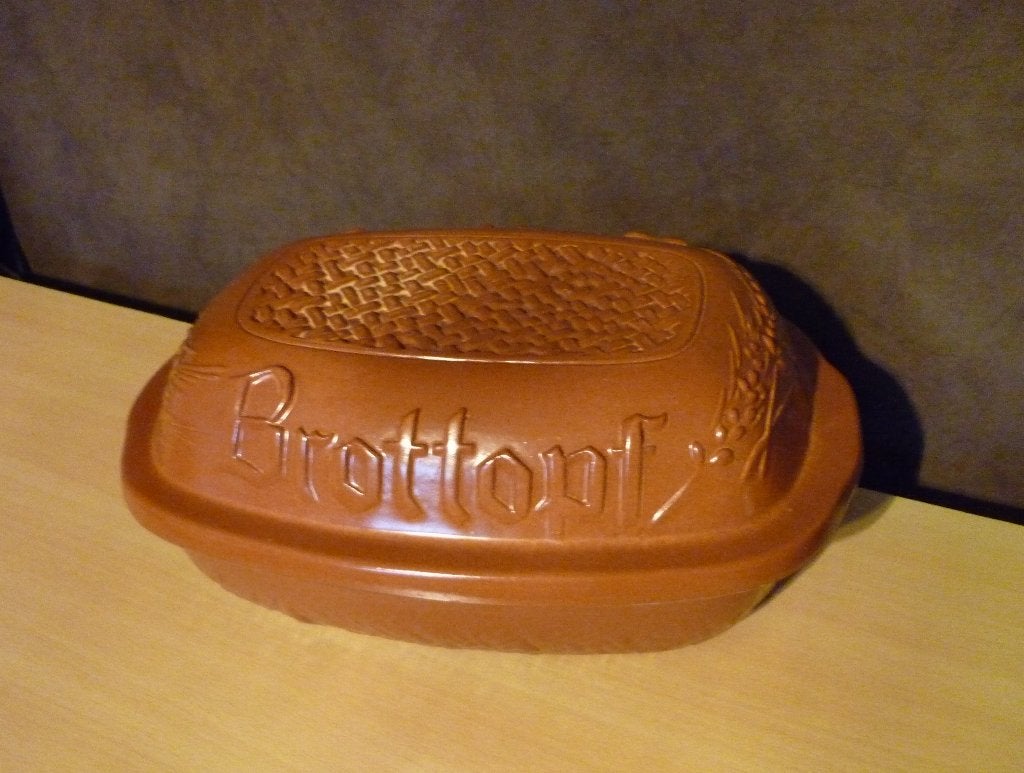 Zware aardewerk brooddoos Brottopf Opbergpot brood Römertopf, Enlèvement ou Envoi