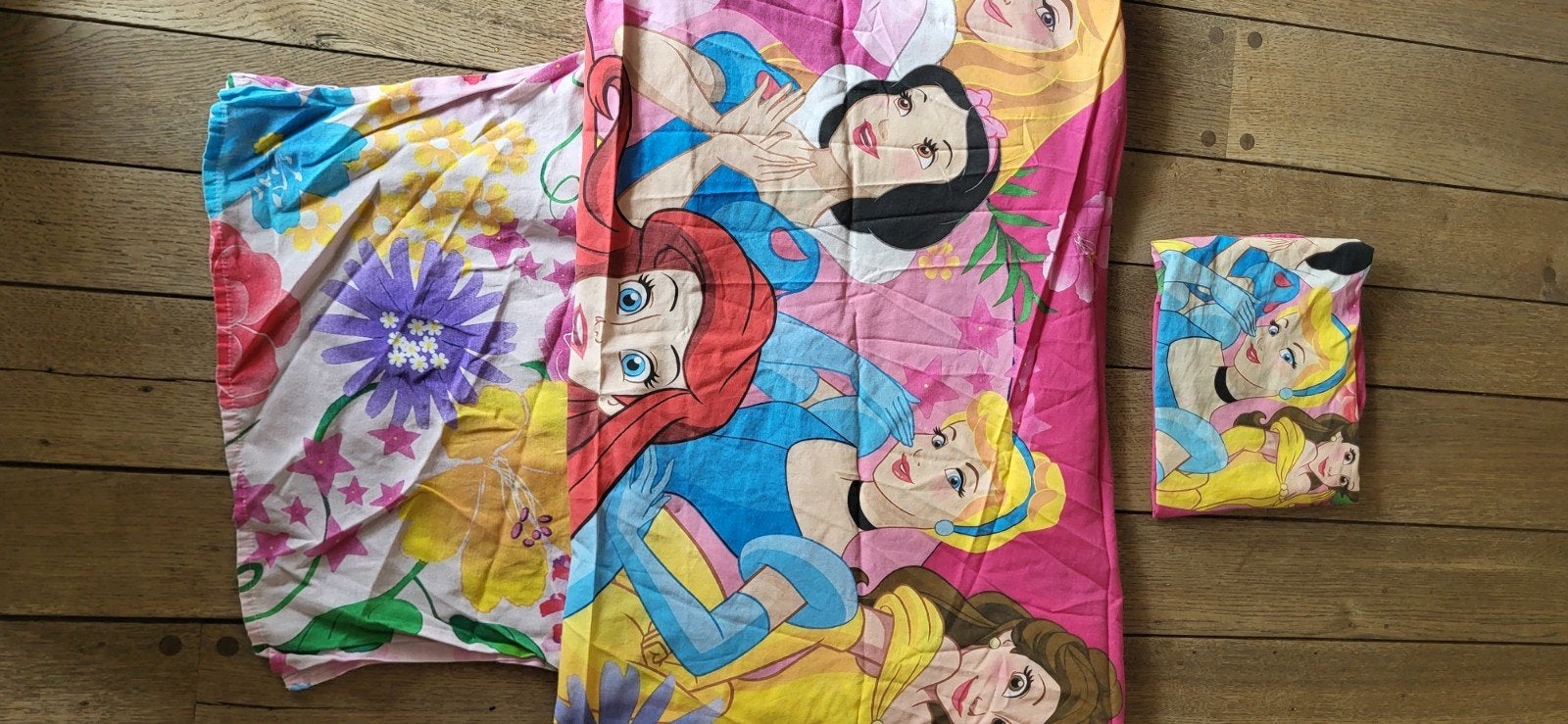 Beddenlaken Disney prinsessen en Frozen, Eenpersoons, Meerkleurig, Hoeslaken of Sloop, Ophalen of Verzenden