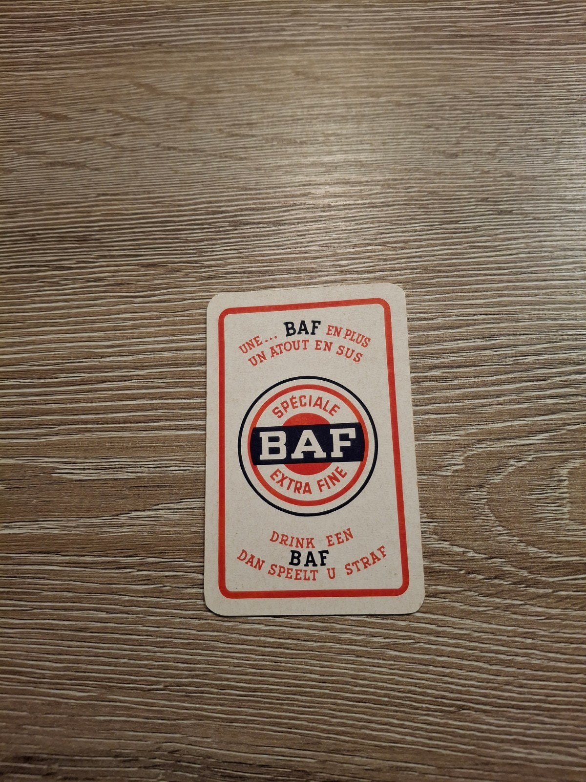 Oude speelkaart BAF bavery, Collections, Enlèvement ou Envoi