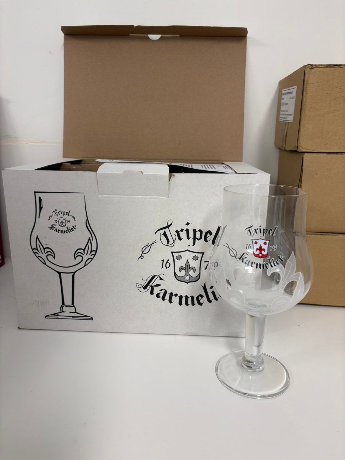Tripel Karmeliet bierglas, Ophalen, Zo goed als nieuw, Bierglas