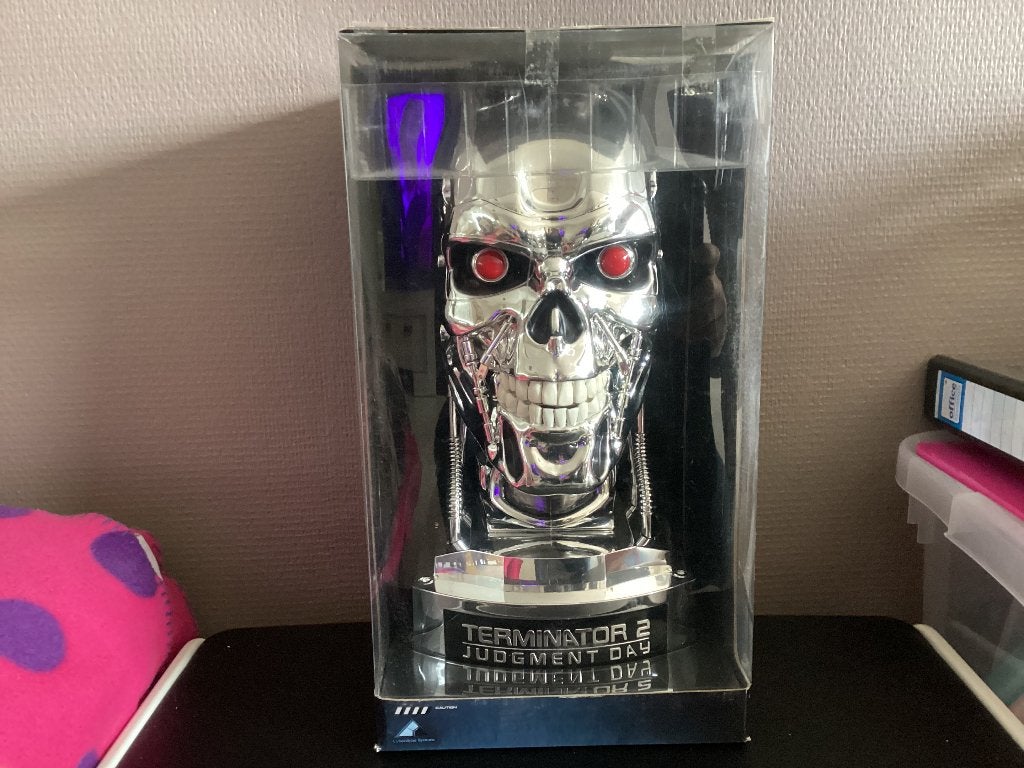 Terminator limited edition skull met dvd en doos, Collections, Cinéma & Télévision, Enlèvement ou Envoi