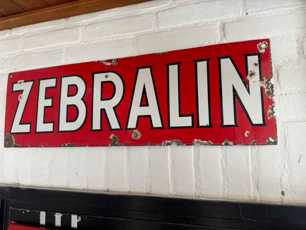 ZEBRALIN emaille reclamebord, Antiek en Kunst, Ophalen of Verzenden