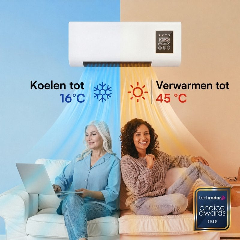 Wandgemonteerde ventilator en verwarming in één, Elektronische apparatuur, Ventilatoren, Ophalen of Verzenden, Nieuw, Radiatorventilator