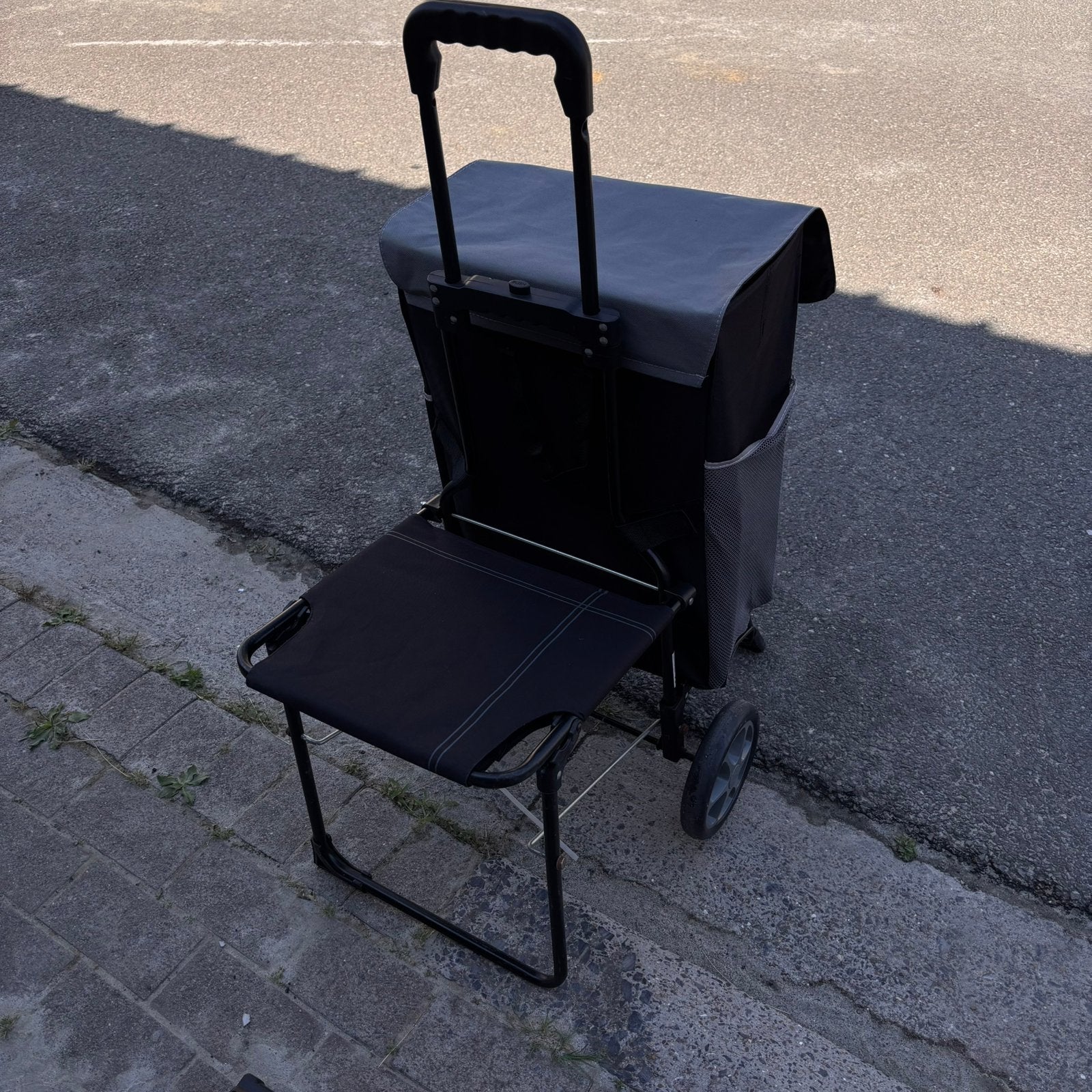 Boodschappentrolley met uitklapbaar zitje, Ophalen, Gebruikt