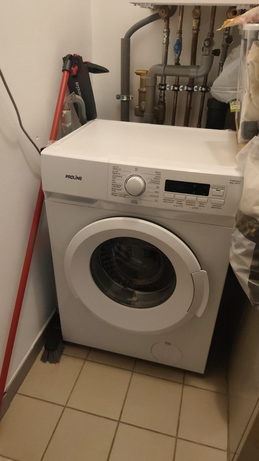 Wasmachine 8kg Proline 1400T, Elektronische apparatuur, Ophalen, 6 tot 8 kg, Zo goed als nieuw, Voorlader