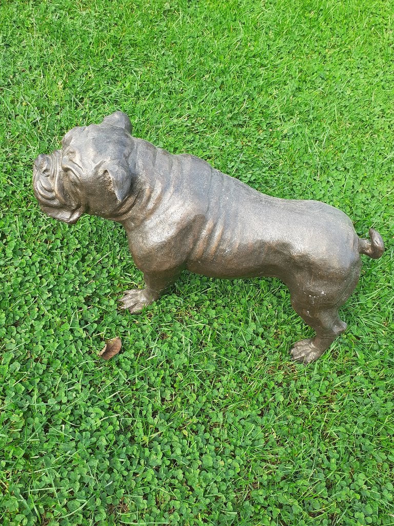 GRAND BOULEDOGUE EN BRONZE, Antiquités & Art, Enlèvement, Bronze