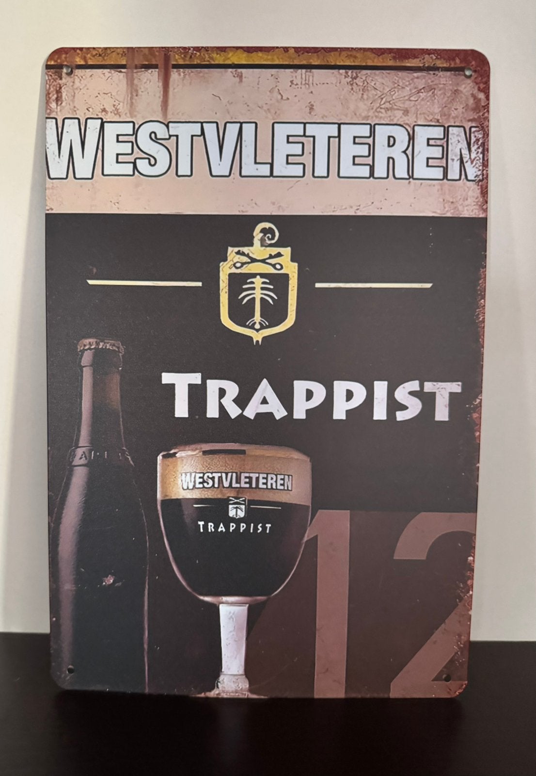 Metalen reclamebord Westvleteren Trappist, Verzamelen, Ophalen of Verzenden, Nieuw, Reclamebord, Plaat of Schild