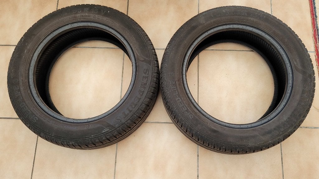 2 Banden Semperit Speed-Life 3 195-55 R 15 V, Auto-onderdelen, Banden en Velgen, Ophalen, Gebruikt, Band(en), Personenwagen