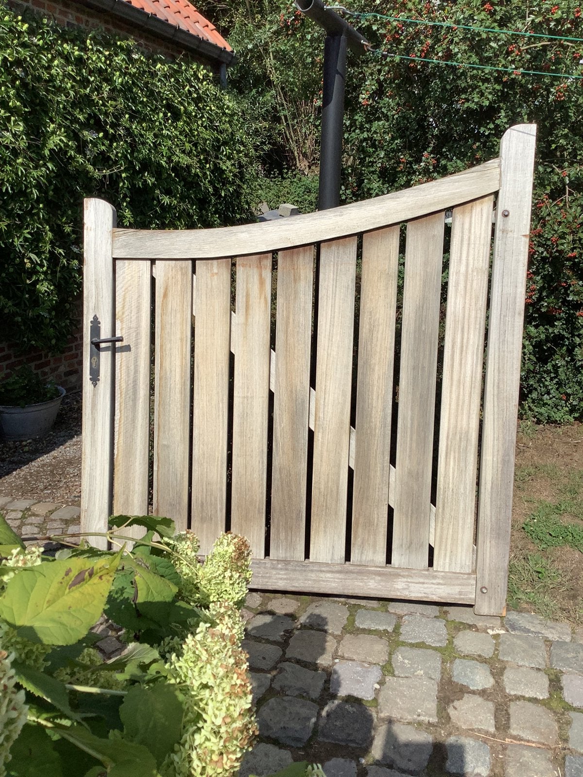 Bangkirai tuinpoort, Ophalen, Gebruikt