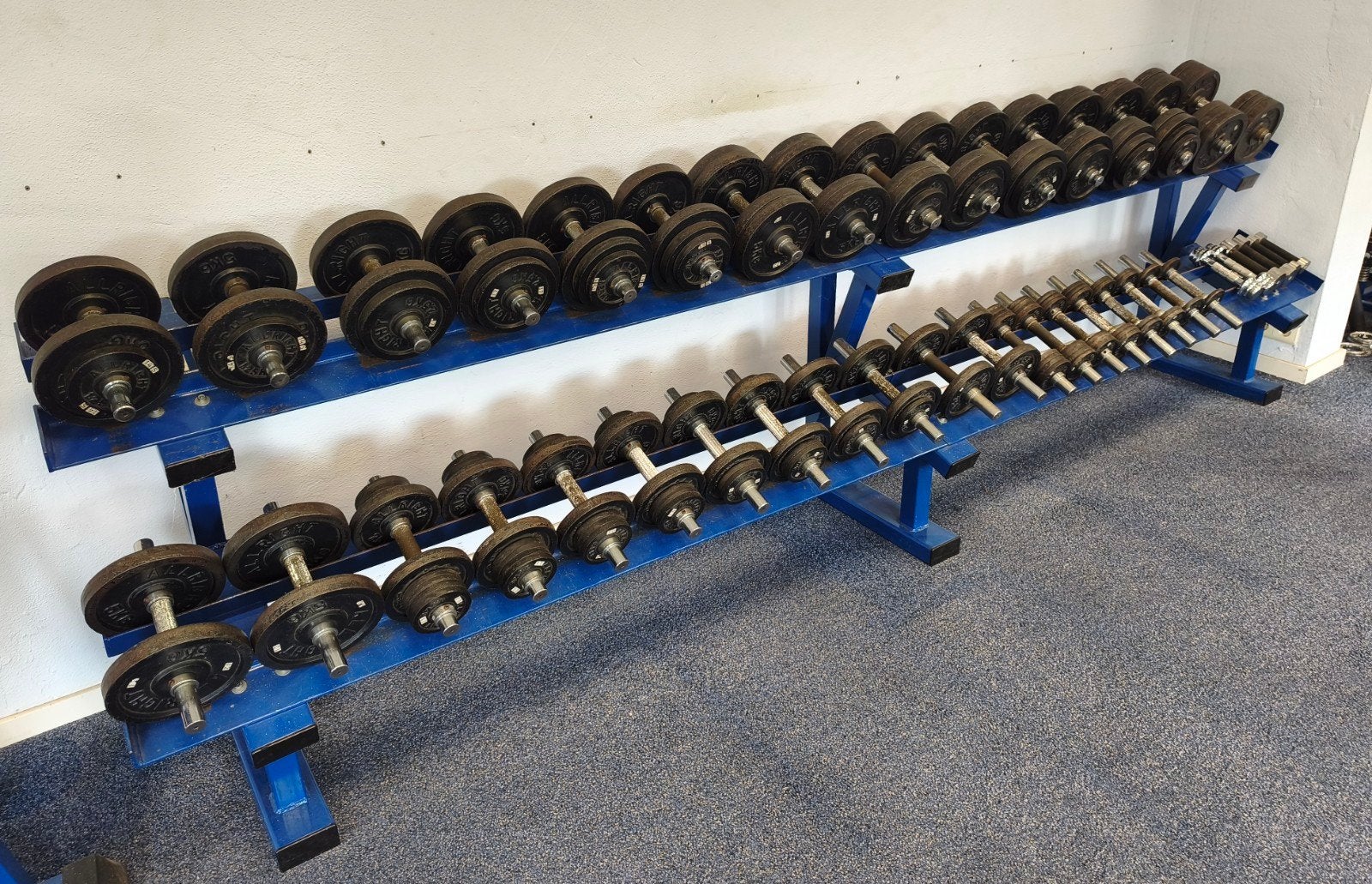 Dumbbells incl rek, Ophalen, Gebruikt, Benen, Dumbbell