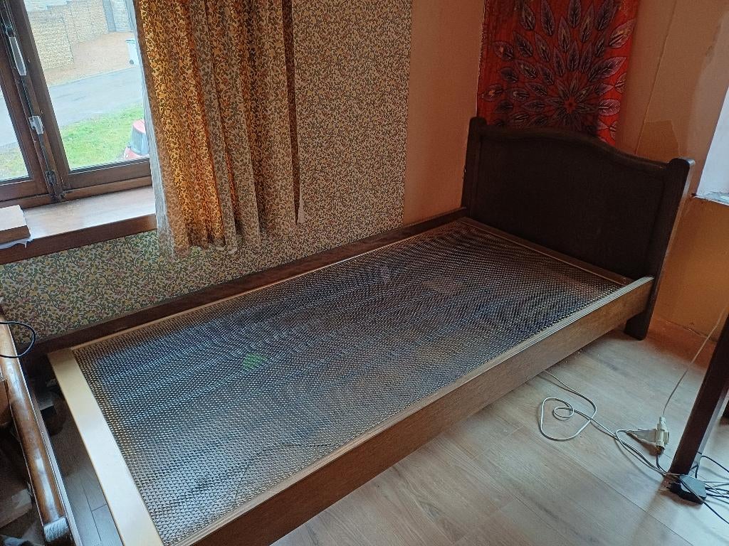Deux x 1 lit une place en bois 90x190, Ophalen, Gebruikt, Overige typen