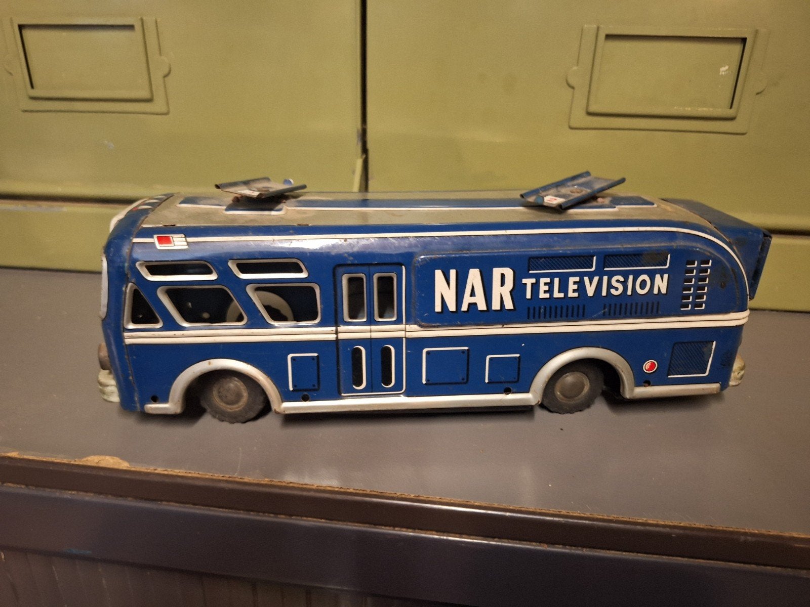 Ancien Camion Bus Tôle NAR Television Linemar Japon 1950, Enlèvement ou Envoi