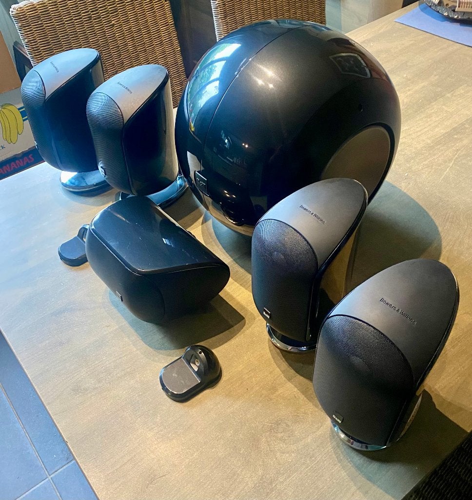 BOWERS & WILKINS - M1+PV1 / NAD T755, Audio, Tv en Foto, Home Cinema-sets, 70 watt of meer, Zo goed als nieuw, 5.1-systeem, Overige spelers