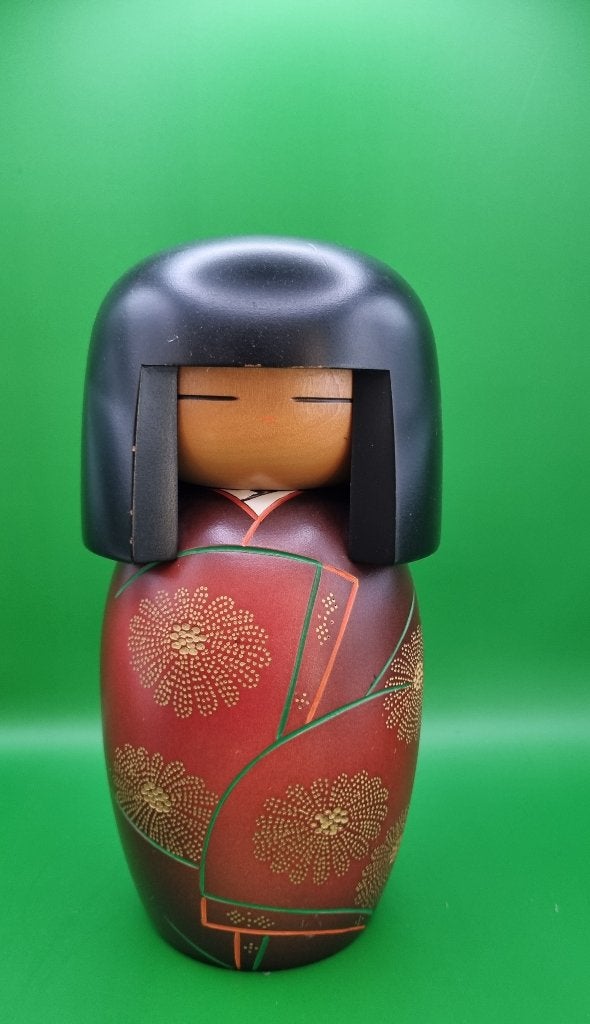 Magnifique grand kokeshi de Kisaku, Enlèvement ou Envoi, Japon, Bois, 23 cm
