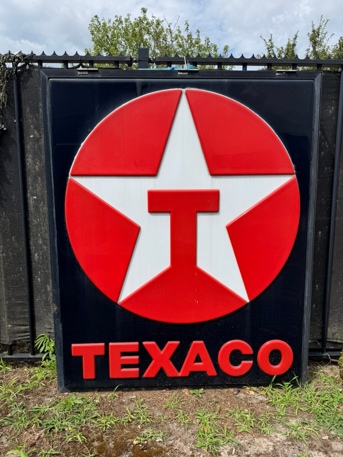 Grote TEXACO reclame lichtbak, Verzamelen, Merken en Reclamevoorwerpen, Gebruikt, Lichtbak of (neon) lamp, Ophalen