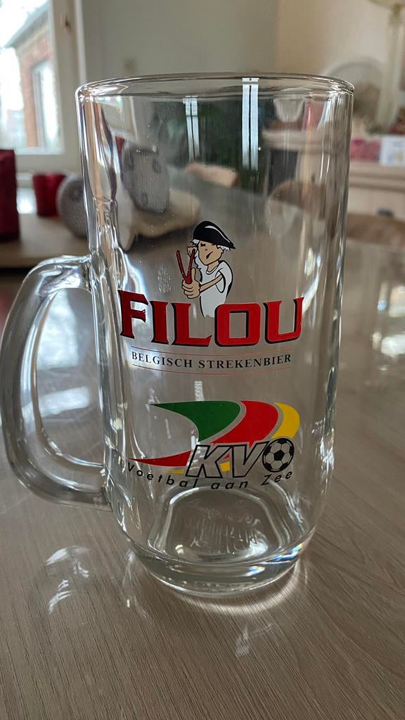 Bierglas Filou - KV Oostende, Verzamelen, Ophalen, Nieuw, Bierglas