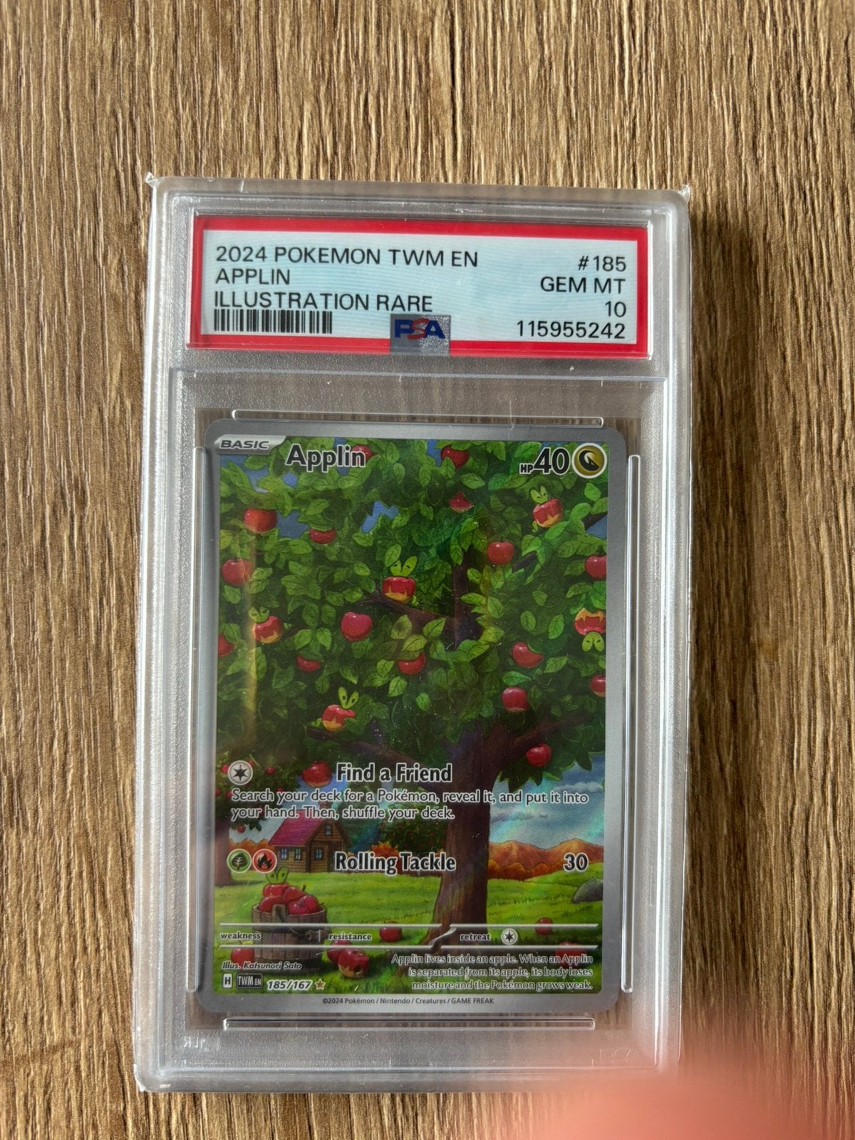 Applin #185 Illustration rare — PSA 10 — Twilight Masquerade, Hobby & Loisirs créatifs, Jeux de cartes à collectionner | Pokémon