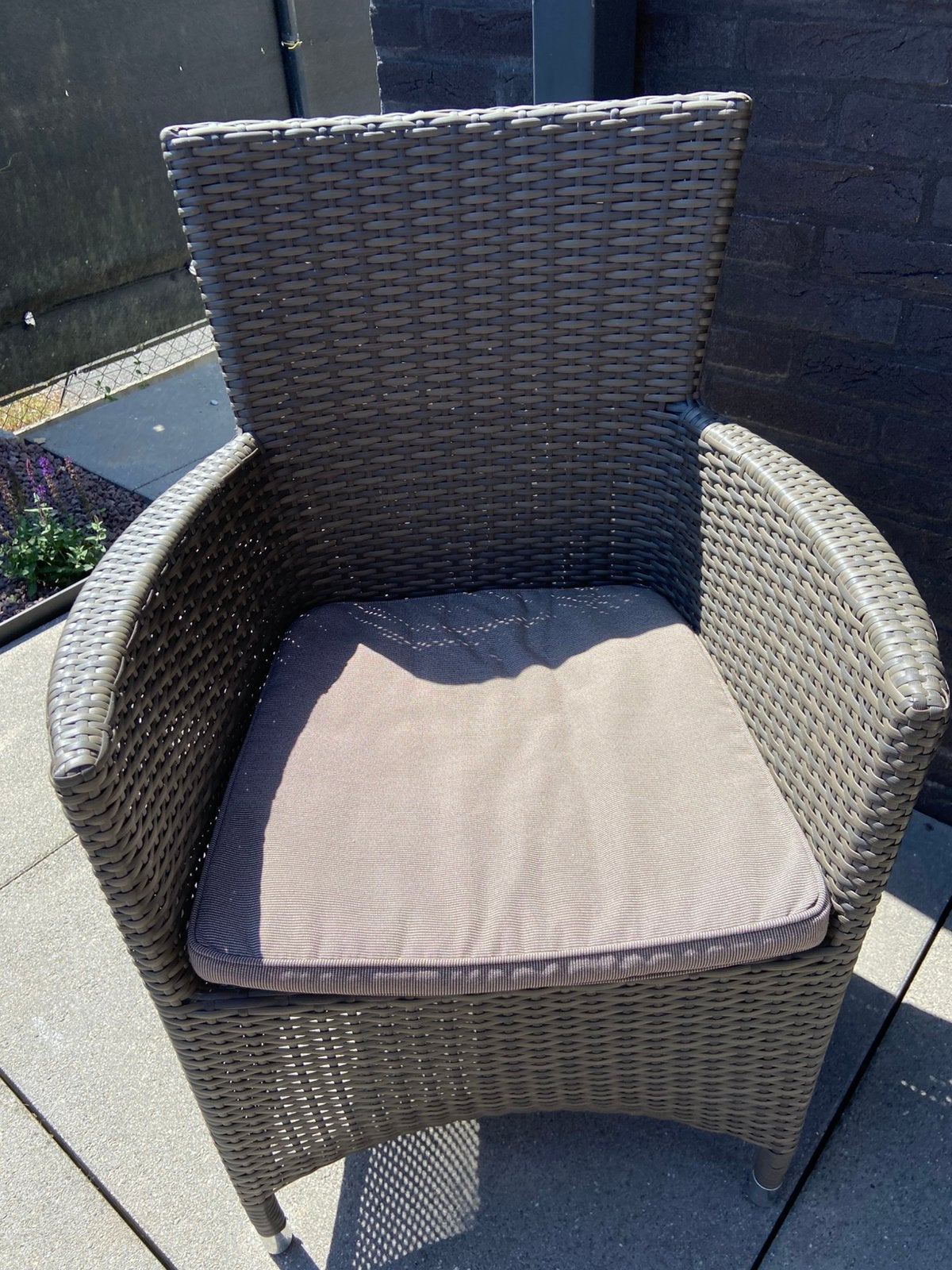 Kunstof stoelen gevlochten, Tuin en Terras, Ophalen, Zo goed als nieuw