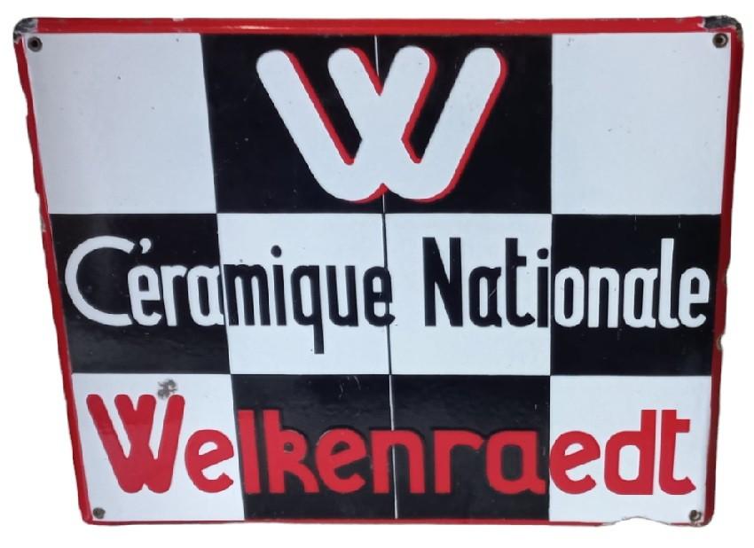 Welkenraedt emaille reclamebord uit 1935., Panneau publicitaire, Retrohouse@telenet.be, Enlèvement ou Envoi, B