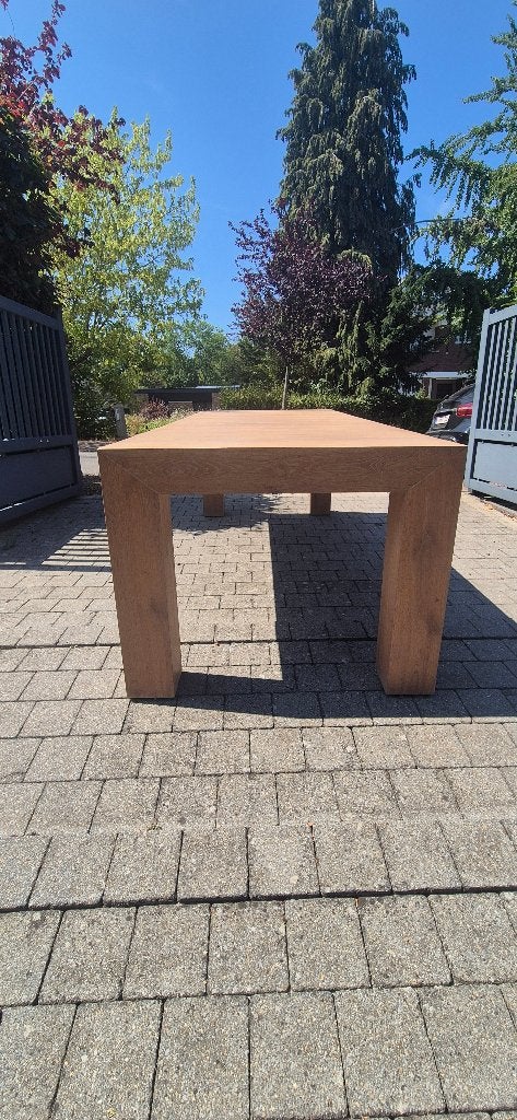 Table à salle à manger chêne massif, Ophalen, Gebruikt, Eikenhout, 200 cm of meer