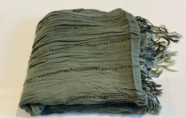 Foulard in dégradé groentinten, Kleding | Dames, Mutsen, Sjaals en Handschoenen, Ophalen of Verzenden, Zo goed als nieuw, Sjaal