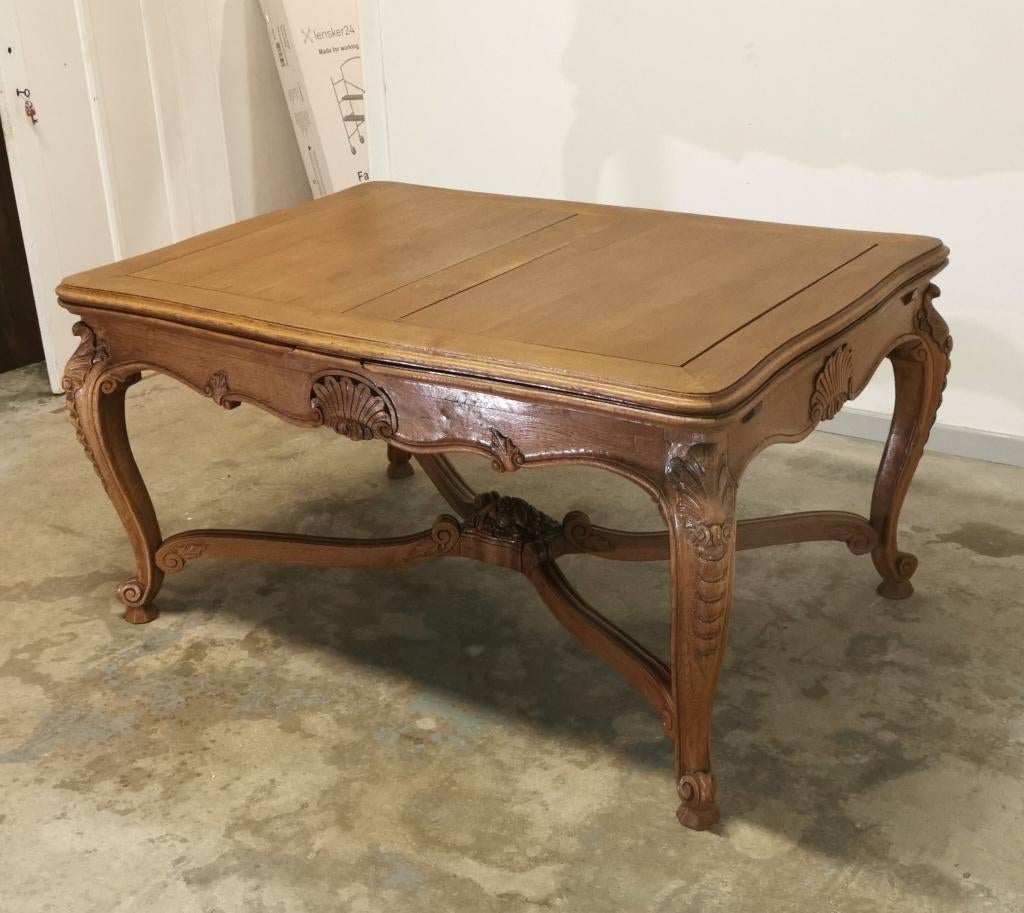 Table liégeoise ancienne 145x102 + extensible à 2,65 m, Enlèvement