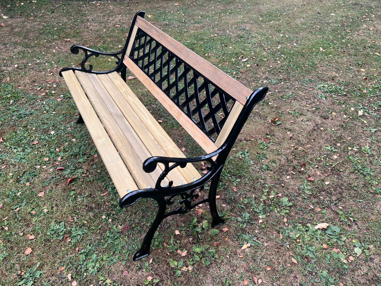 Banc de jardin pieds et dossier en fonte, Enlèvement, Comme neuf