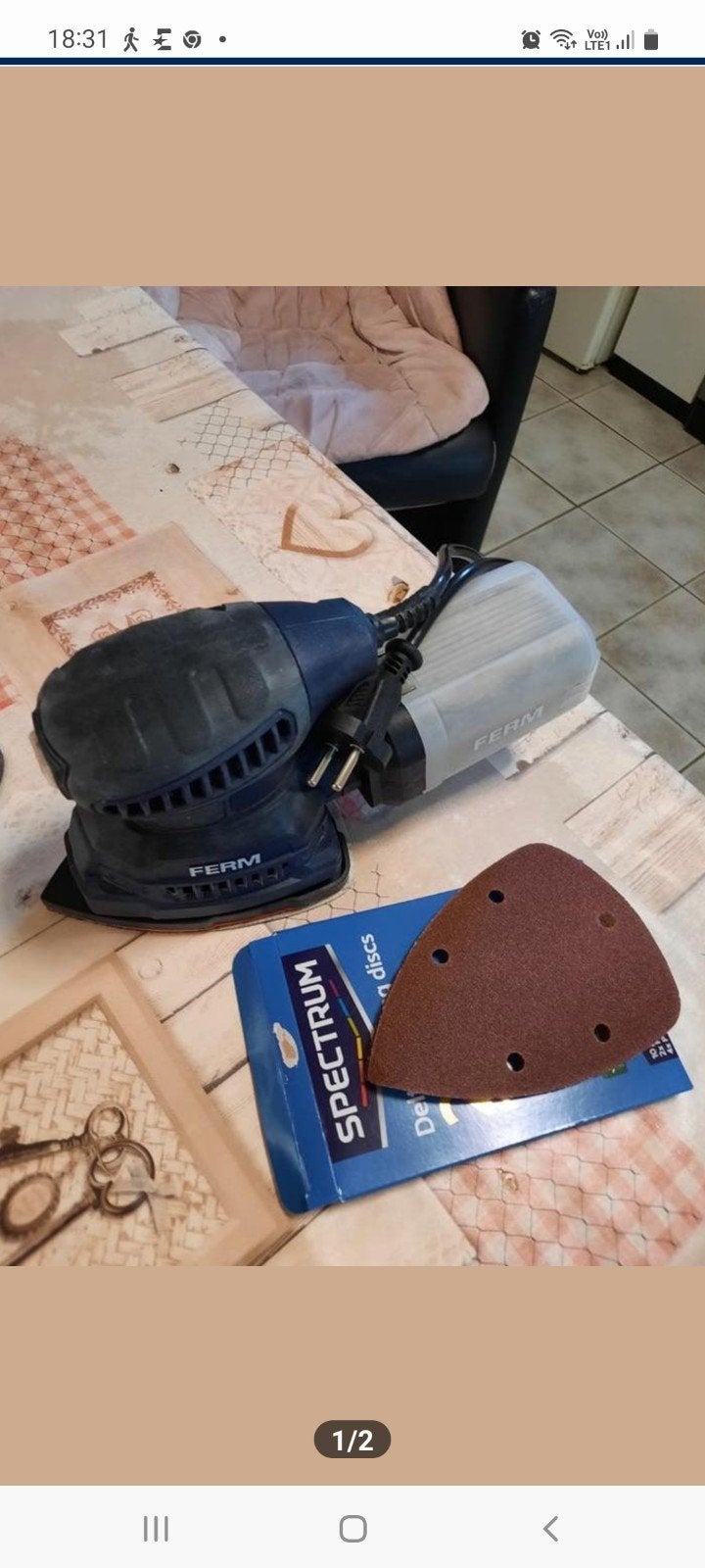 Schuurmachine driehoek nieuw, Ophalen