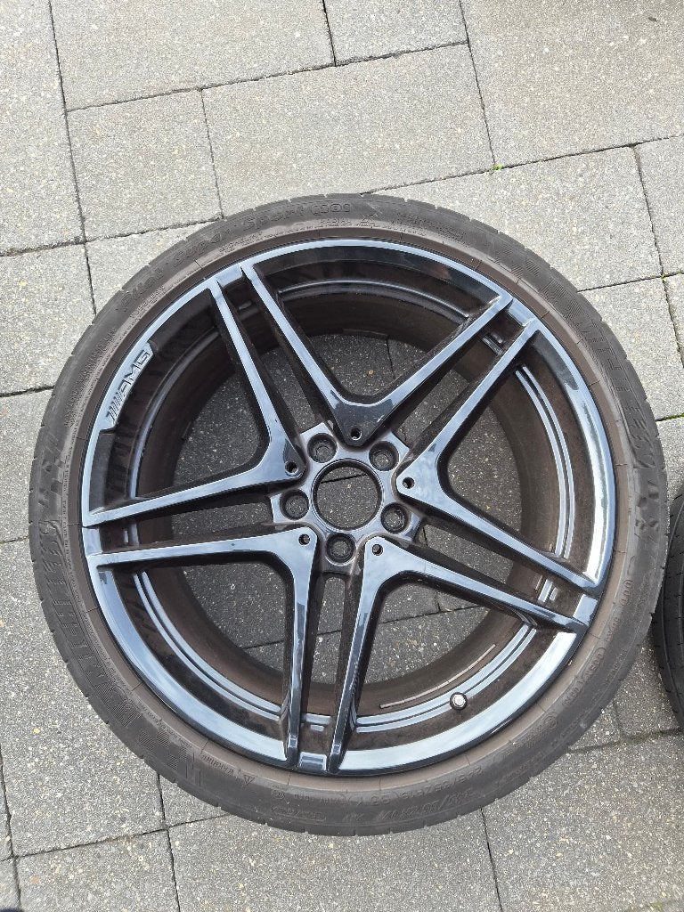 Jantes AMG C63s W205 19 pouces OEM avec pneus, Pneus et Jantes, Pneus été, Utilisé, 265 mm