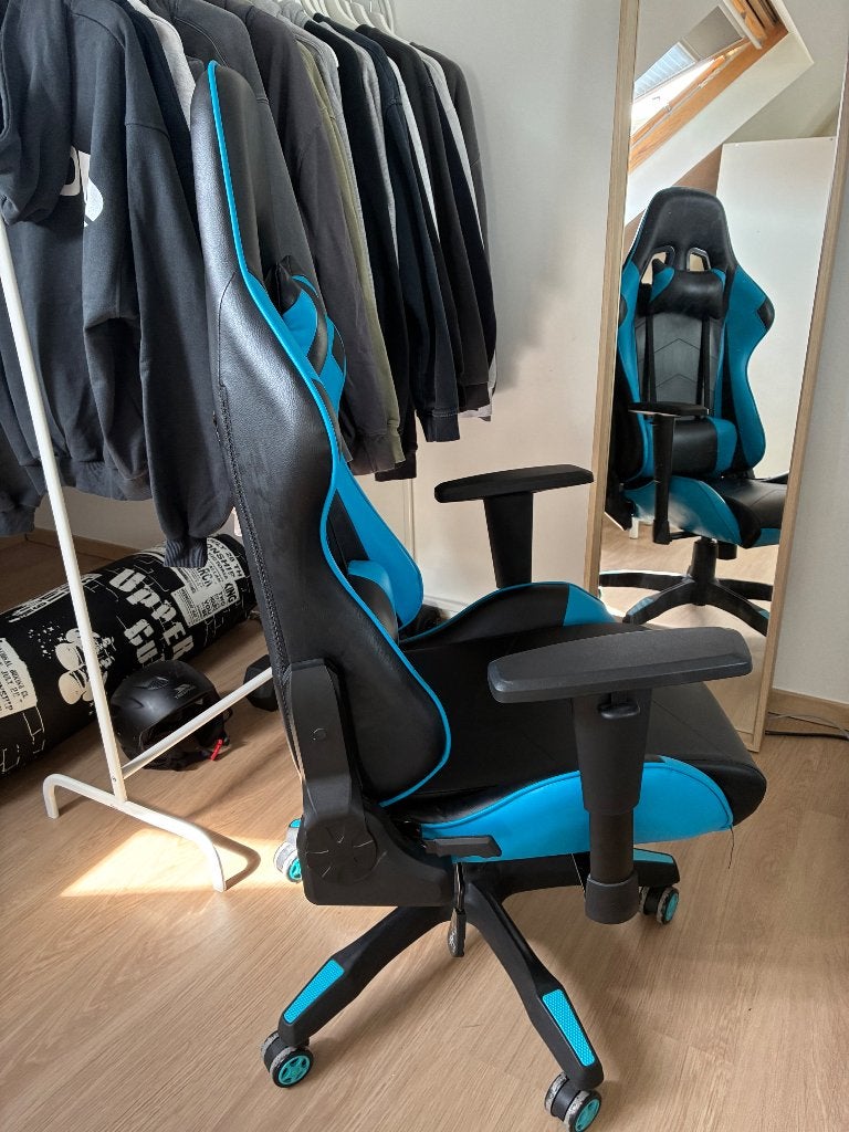 Chaise de bureau gaming noir et bleu, Maison & Meubles, Chaises de bureau, Chaise de bureau de gaming, Enlèvement, Utilisé, Chaise de bureau