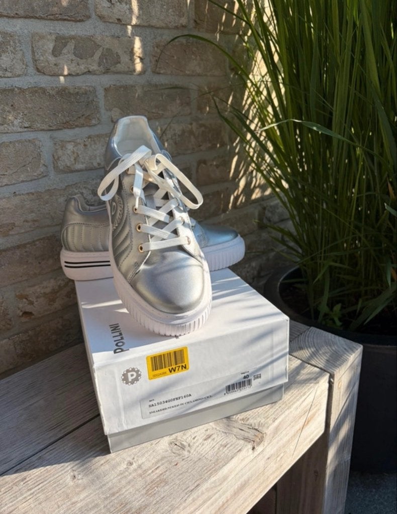 Pollini sneakers zilver maat 40, Overige kleuren, Ophalen of Verzenden, Zo goed als nieuw, Sneakers
