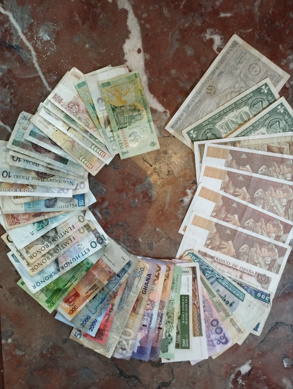 Lot billets étrangers, Enlèvement ou Envoi