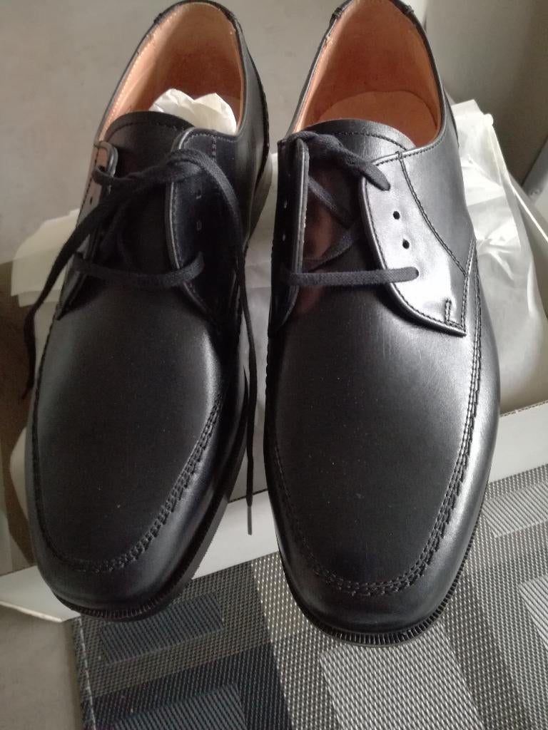 nieuwe, zwarte , leder veterschoenen, maat 41, Kleding | Heren, Schoenen, Zwart, Nieuw, Ophalen of Verzenden, Veterschoenen