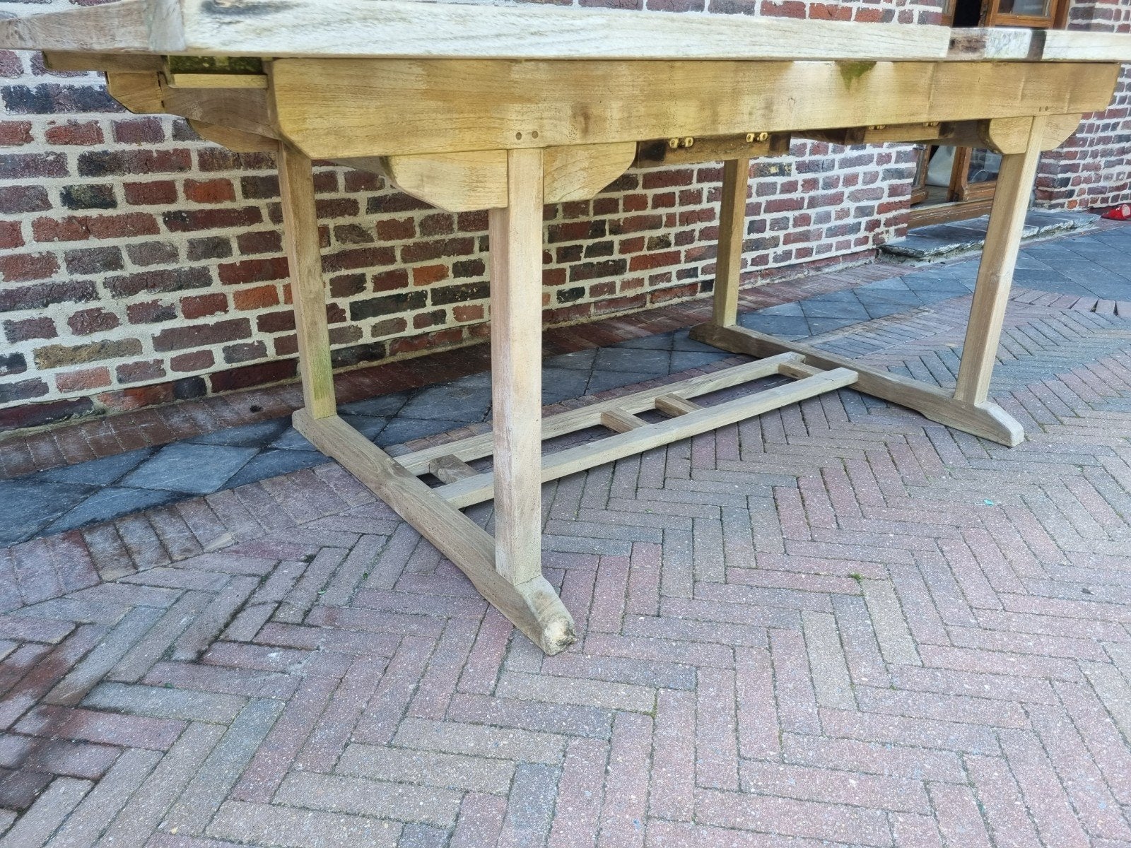 Teak tuintafel Verlengbaar ART:115/26.2, Tuin en Terras, Tuintafels, Ophalen, Gebruikt, ., .